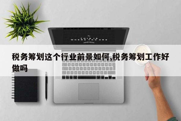 税务筹划这个行业前景如何,税务筹划工作好做吗