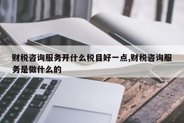 财税咨询服务开什么税目好一点,财税咨询服务是做什么的