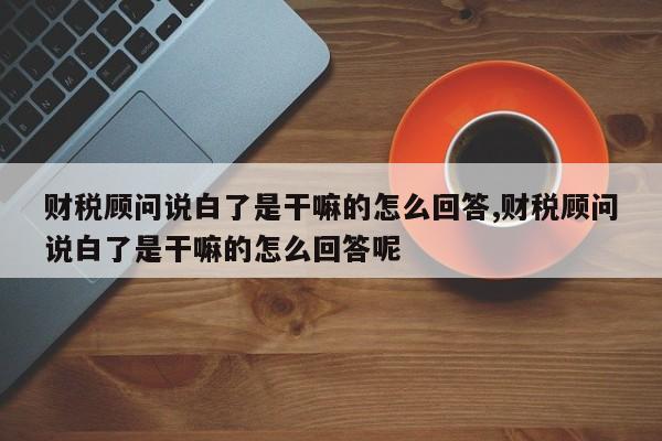 财税顾问说白了是干嘛的怎么回答,财税顾问说白了是干嘛的怎么回答呢