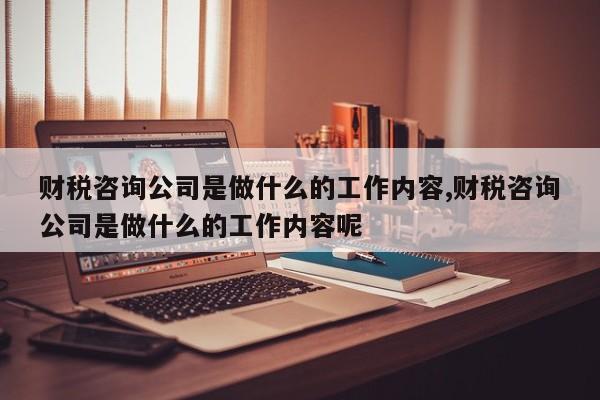 财税咨询公司是做什么的工作内容,财税咨询公司是做什么的工作内容呢