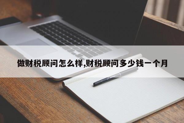做财税顾问怎么样,财税顾问多少钱一个月
