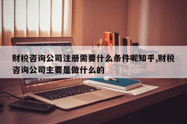 财税咨询公司注册需要什么条件呢知乎,财税咨询公司主要是做什么的
